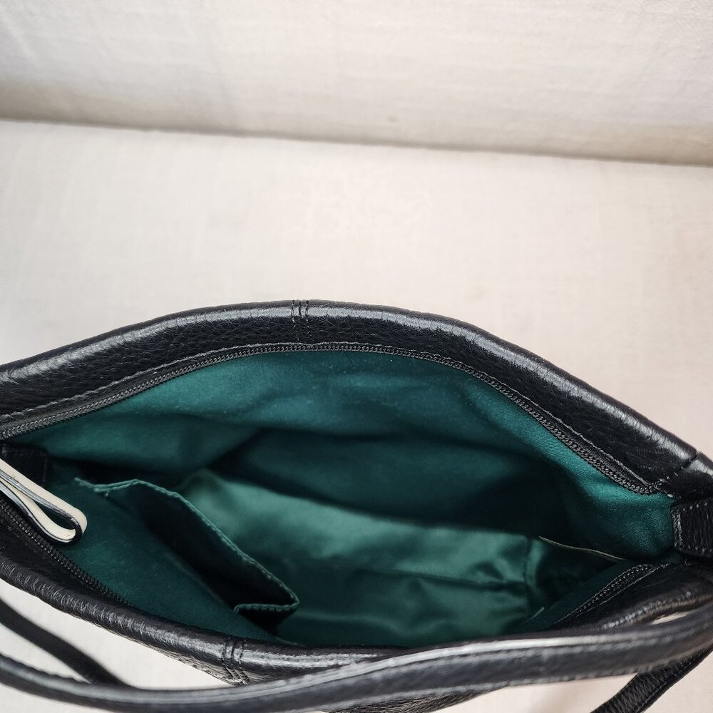 Coach Park Leather Mini Duffle Blk Pebbled Cross Body & Shorter Handle Bag A303 - Picture 11 of 15